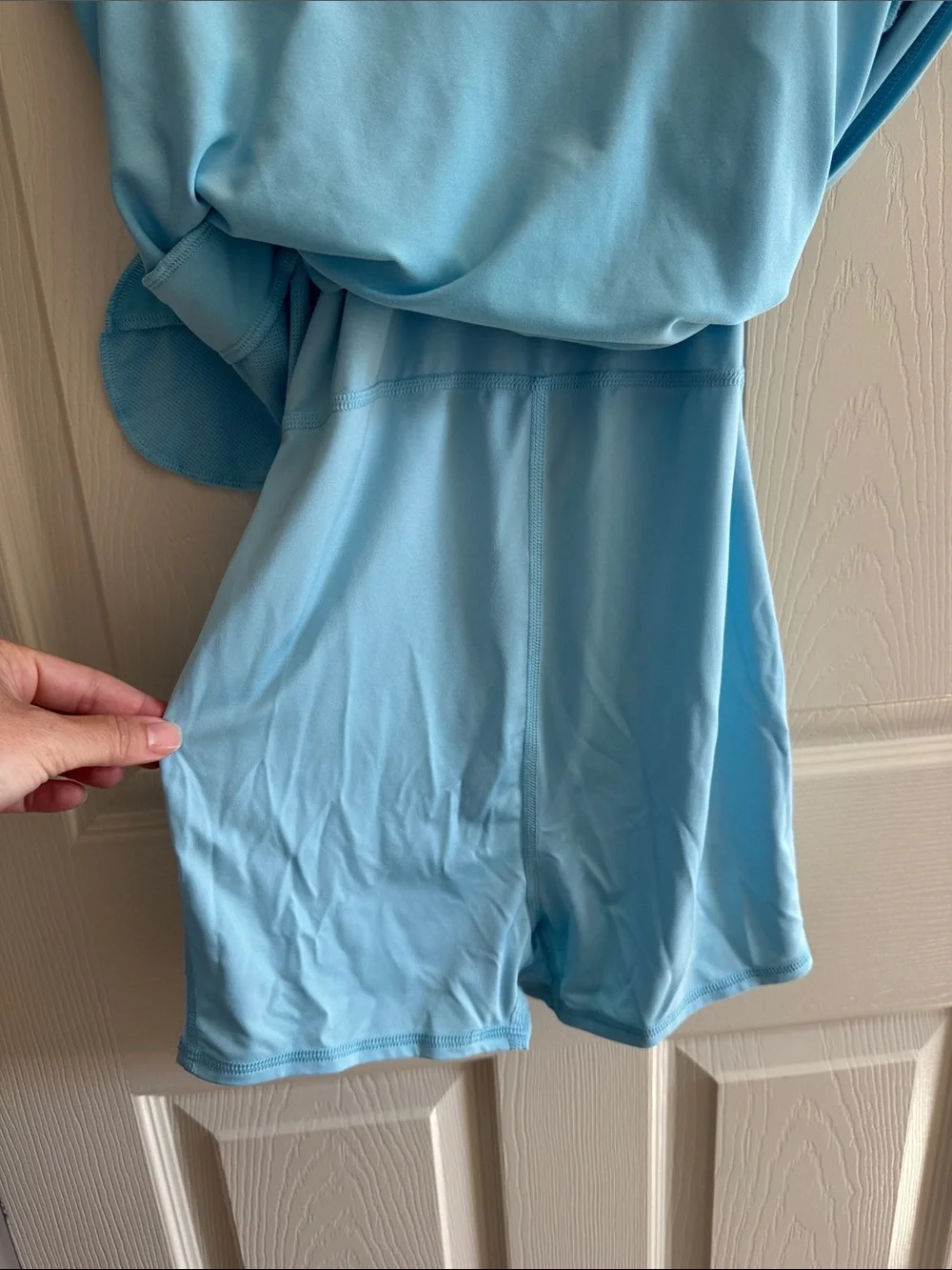 all in motion Sky Blue One-Shoulder Knit Dress